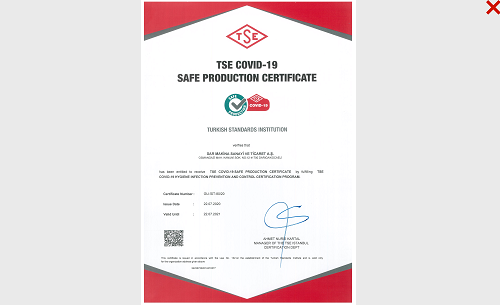 TSE COVID-19 Safe Production Certificate